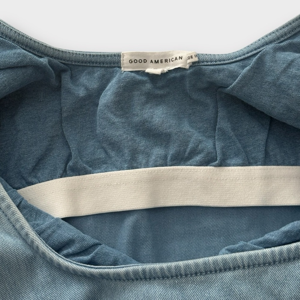 Good American Indigo Denim Tank Bodysuit | Size 3 - Picture 5 of 5
